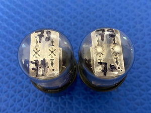Matched Pair RCA 6SN7 6SN7GTB Black Plate Vacuum Tubes Valves NOS-Testing