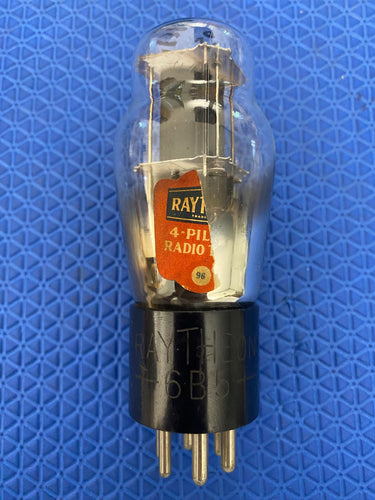 Raytheon 6B5 Vacuum Tube Valve Engraved / Hot-Stamped Base