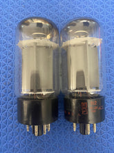 Load image into Gallery viewer, Matched Pair Sylvania 6L6 6L6GC Vacuum Tubes Valves Copper Support Rods NOS-Testing
