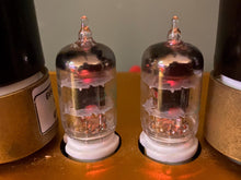 Load image into Gallery viewer, Matched Pair Sylvania 5654 6AK5 6J1 6J2 Black Plate Industrial Vacuum Tubes Valves
