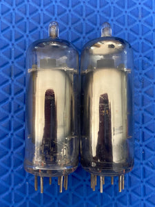 Matched Pair RCA Hazy Top 6CG7 6FQ7 Vacuum Tubes Valves With Shields NOS-Testing