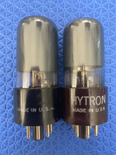 Load image into Gallery viewer, Matched Pair Hytron 6V6 6V6GT Vacuum Tubes Valves Black Glass
