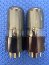 Load image into Gallery viewer, Matched Pair Hytron 6V6 6V6GT Vacuum Tubes Valves Black Glass
