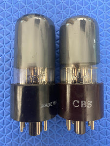 Matched Pair Hytron 6V6 6V6GT Vacuum Tubes Valves Black Glass