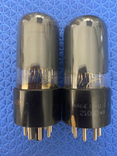 Load image into Gallery viewer, Matched Pair Hytron 6V6 6V6GT Vacuum Tubes Valves Black Glass
