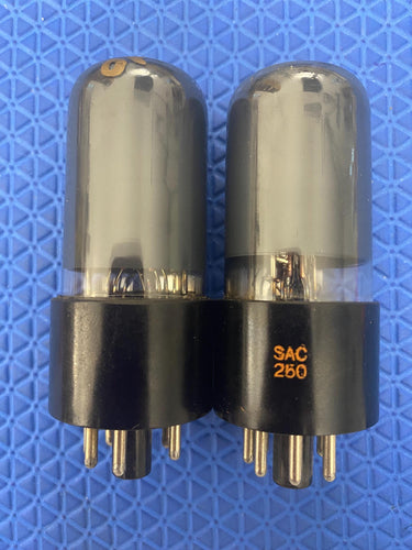 Matched Pair Hytron 6V6 6V6GT Vacuum Tubes Valves Gray Side And Top Glass NOS-Testing