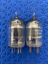 Load image into Gallery viewer, Matched Pair Raytheon 6AK5 JRP-6AK5 6096 6J1 6J2 Milspec Black Plate Vacuum Tubes Valves

