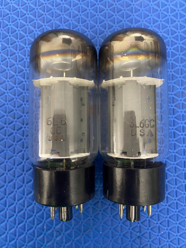 Matched Pair Sylvania Uncle Doug 6L6 6L6GC Vacuum Tubes Valves NOS-Testing