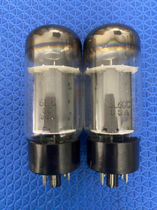 Matched Pair Sylvania Uncle Doug 6L6 6L6GC Vacuum Tubes Valves NOS-Testing