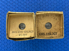 Load image into Gallery viewer, Matched Pair Sylvania 12SL7 12SL7GT JANCHS12SL7GT Vacuum Tubes Valves US Navy Milspec NOS NIB
