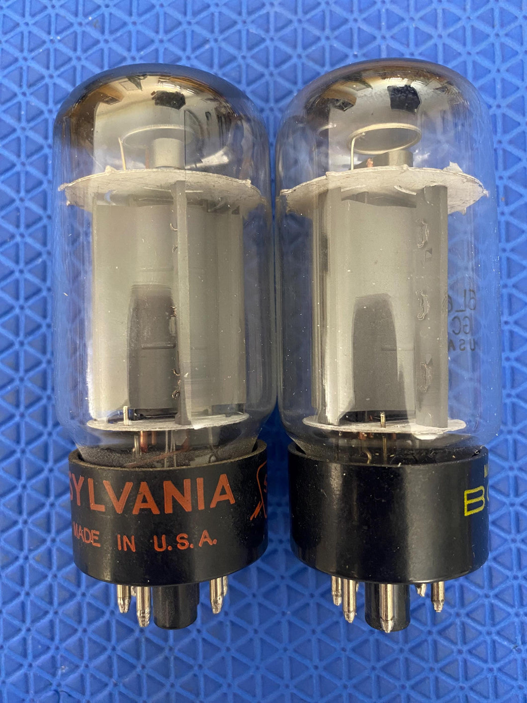Matched Pair Sylvania Uncle Doug 6L6 6L6GC Vacuum Tubes Valves