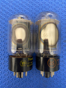 Matched Pair Hytron 6L6 6L6GB Uncle Doug Vacuum Tubes Valves Black Plate