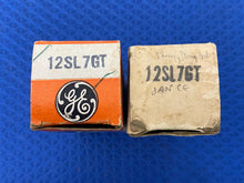 Load image into Gallery viewer, Matched Pair General Electric GE 12SL7 12SL7GT Vacuum Tubes Valves NOS NIB

