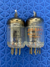 Load image into Gallery viewer, Matched Pair Hytron 5654 6AK5 JHY6AK5 Milspec Black Plate Vacuum Tubes Valves
