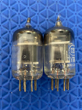 Load image into Gallery viewer, Matched Pair CBS Hytron 6AK5 Black Plate Vacuum Tubes Valves
