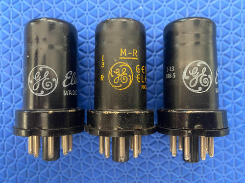 3 General Electric GE 1852 6AC7 Vacuum Tubes Valves Industrial Grade Lot Of Three