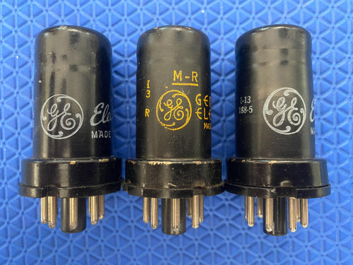 3 General Electric GE 1852 6AC7 Vacuum Tubes Valves Industrial Grade Lot Of Three