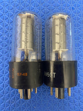 Load image into Gallery viewer, Matched Pair CBS-Hytron 6V6 6V6GT Black Plate Clear Bottle Copper Support Rods Vacuum Tubes Valves
