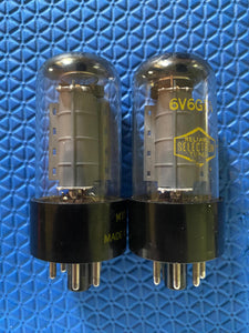 Matched Pair Raytheon Uniline 6V6 6V6GTA 6P6 6P6P Vacuum Tubes Valves Clear Bottles