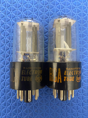 Matched Pair RCA 12SN7 12SN7GTB Vacuum Tubes Valves NOS-Testing