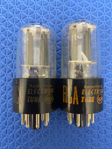 Matched Pair RCA 12SN7 12SN7GTB Vacuum Tubes Valves NOS-Testing