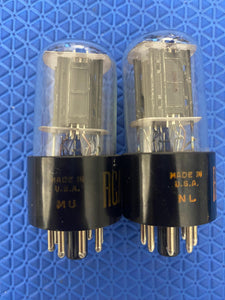 Matched Pair RCA 12SN7 12SN7GTB Vacuum Tubes Valves NOS-Testing