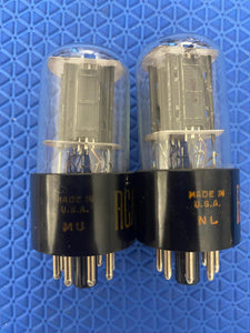 Matched Pair RCA 12SN7 12SN7GTB Vacuum Tubes Valves NOS-Testing