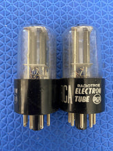 Load image into Gallery viewer, Matched Pair RCA 6SN7 6SN7GTB Vacuum Tubes Valves Steel Support Rods NOS-Testing
