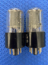 Load image into Gallery viewer, Matched Pair RCA 6SN7 6SN7GTB Vacuum Tubes Valves Steel Support Rods NOS-Testing
