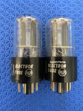 Load image into Gallery viewer, Matched Pair RCA 6SN7 6SN7GTB Vacuum Tubes Valves Copper Support Rods
