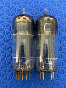 Matched Pair General Electric GE 12BH7 12BH7A Vacuum Tubes Valves 12AU7 Substitute For Tube Rolling NOS-Testing