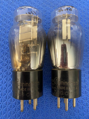 Matched Pair RCA Cunningham Radiotron Number / Type 49 #49 Vacuum Tubes Valves Shoulder ST Shape