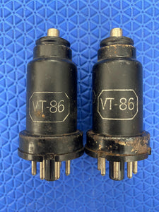 2 Ken-Rad VT-86 6K7 6K7GT Milspec Vacuum Tubes Valves Lot Of Two