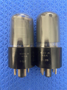 Matched Pair RCA 6K6 6K6GT Vacuum Tubes Valves Gray Bottle