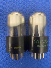 Load image into Gallery viewer, Matched Pair Sylvania 6SN7 / 6SN7GTA Vacuum Tubes Valves Chrome Dome Top Three-Hole T Plates Bad Boy-Style
