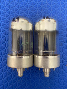 Matched Pair Sylvania 7N7 Vacuum Tubes Valves