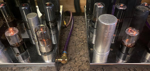 Matched Pair General Electric GE 6SN7 6SN7GTB Vacuum Tubes Valves Copper Support Rods Top Filament NOS NIB
