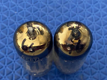 Load image into Gallery viewer, Matched Pair RCA Black Plate 6CG7 6FQ7 Vacuum Tubes Valves With Shields
