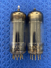 Load image into Gallery viewer, Matched Pair RCA Black Plate 6CG7 6FQ7 Vacuum Tubes Valves With Shields
