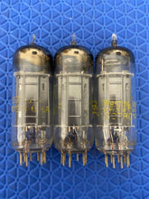 Load image into Gallery viewer, 3 Westinghouse Black Plate 6CG7 6FQ7 Vacuum Tubes With Shields Lot Of Three
