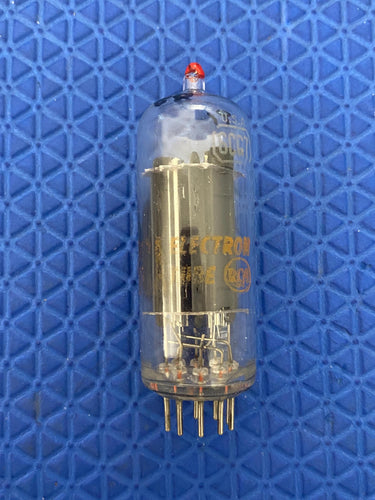 RCA Clear Top Red Tip Low Noise 6CG7 6FQ7 Vacuum Tube Valve With Shields