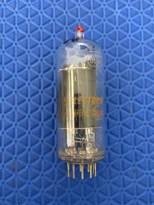 RCA Clear Top Red Tip Low Noise 6CG7 6FQ7 Vacuum Tube Valve With Shields