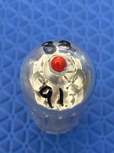RCA Clear Top Red Tip Low Noise 6CG7 6FQ7 Vacuum Tube Valve With Shields