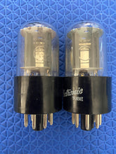 Load image into Gallery viewer, Matched Pair General Electric GE 6SN7 6SN7GTB Vacuum Tubes Valves Copper Support Rods Top Filament NOS NIB
