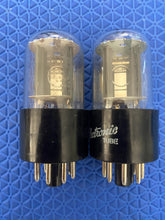 Load image into Gallery viewer, Matched Pair General Electric GE 6SN7 6SN7GTB Vacuum Tubes Valves Copper Support Rods Top Filament NOS NIB
