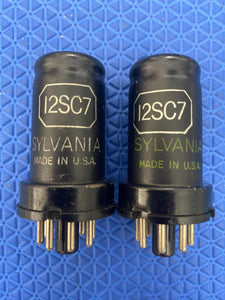 2 Sylvania 12SC7 Vacuum Tubes Valves Lot Of Two