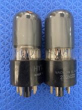 Load image into Gallery viewer, Matched Pair Hytron 6V6 6V6GT Vacuum Tubes Valves Black Glass NOS-Testing
