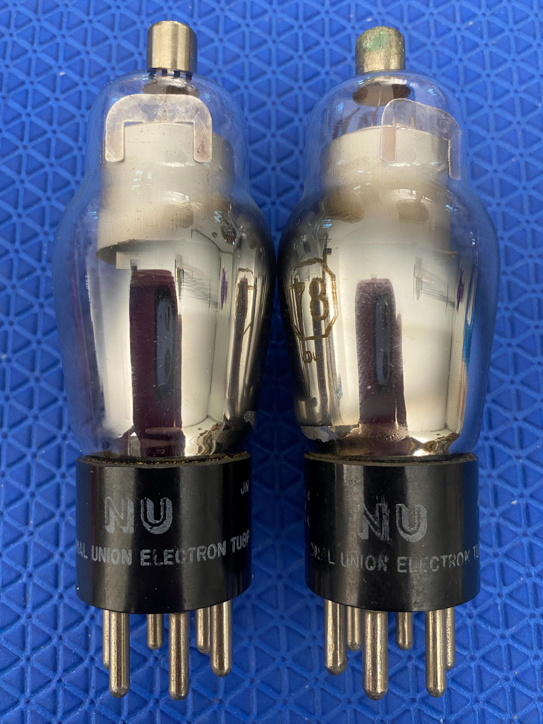 2 National Union NU Number / Type 78 #78 Vacuum Tubes Valves Shoulder ST-Shape Lot Of Two
