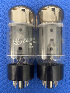 Matched Pair General Electric GE Fat Boy EL34 6CA7 Vacuum Tubes Valves NOS NIB