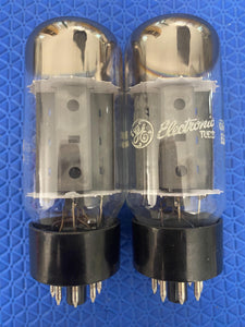 Matched Pair General Electric GE Fat Boy EL34 6CA7 Vacuum Tubes Valves NOS NIB